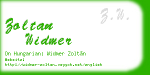 zoltan widmer business card