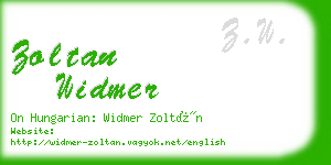 zoltan widmer business card